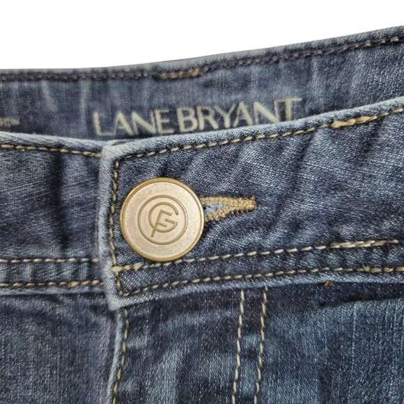 Lane Bryant 24 Jeans Straight Leg Genius Fit Denim Stretch Denim Classic Pockets - Picture 11 of 13